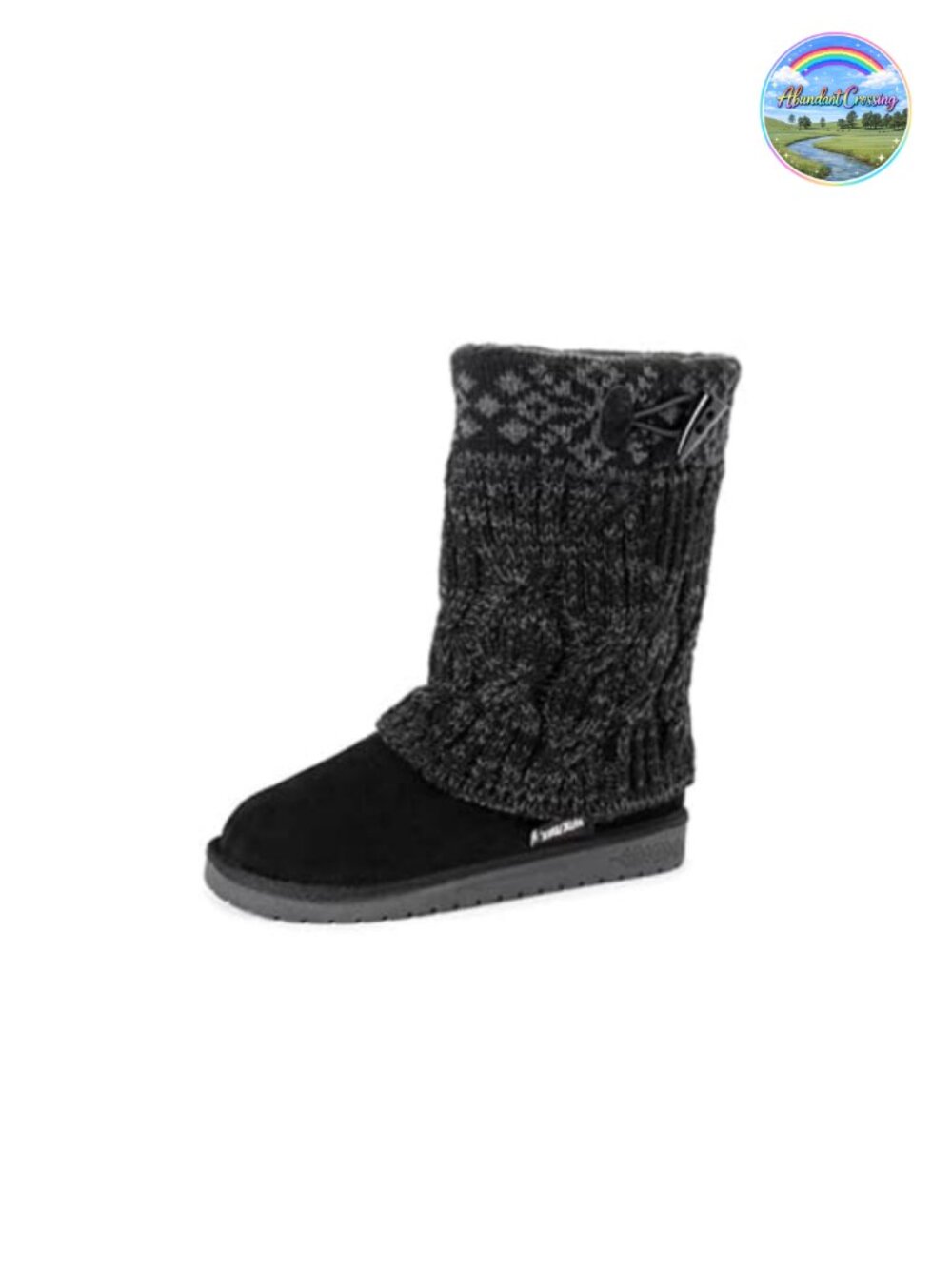 Faux Suede Faux Fur Lined Mid-Calf Pull On Boots